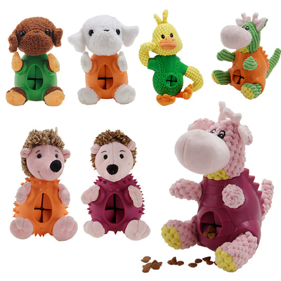 Ramah Lingkungan Squeaky Soft Chew Dog Treat Dispenser Mainan Mewah Hewan Peliharaan Kustom