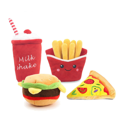 Keripik Boneka Hot Dog Cola Makanan Cepat Saji Mainan Hewan Peliharaan Mewah Untuk Anjing