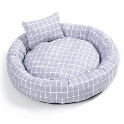 Grosir Putaran Lembut Hangat Tempat Tidur Hewan Peliharaan dengan Bantal Donat Cuddler Kucing Anjing Tempat Tidur Tempat Tidur Hewan Peliharaan Mewah dengan Non Slip Bawah