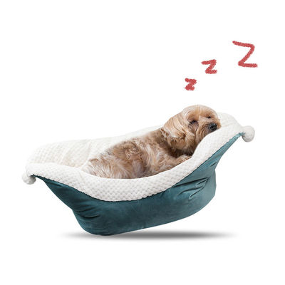 Bentuk perahu Tempat Tidur Hewan Peliharaan Portabel Tempat Tidur Anjing Berbulu Mewah Tempat Tidur Menenangkan yang Dapat Dicuci untuk Anjing dan Kucing