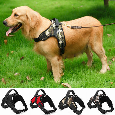 Oxford Mesh Kanvas Adjustable Empuk Anjing Harness Rompi Hewan Peliharaan Anjing Pelana Tali Dada Bernapas Tidak Ada Tarik Kerah Hewan Peliharaan