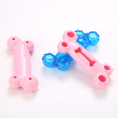 Anjing Tahan Gigitan TPR Bone Chew Toy Untuk Bermain Anjing