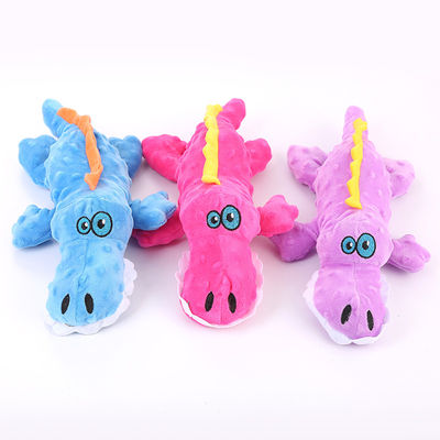 Realistis Kartun Buaya Plush Dog Pet Toys Fabric Squeaky Cute
