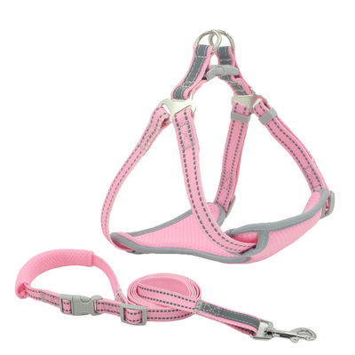 Bernapas Mesh Reflektif Leash Dan Collar set Tali Dada Traksi Set Anjing Kerah Dan Tali Kit