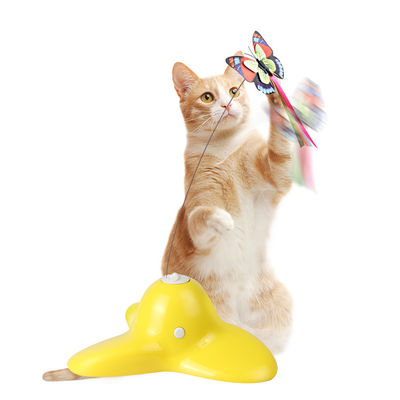 285g Kucing Mainan Hewan Peliharaan Flutter Bug Listrik Berputar Kupu-kupu Mainan Kucing