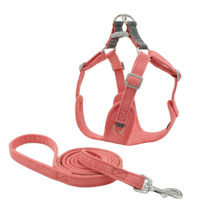 Suede Reflektif Anjing dan Tali Kit Traksi Sesuai dengan Tali Anjing Harness Ledakan-Bukti Anjing Tali Set Rompi Harness
