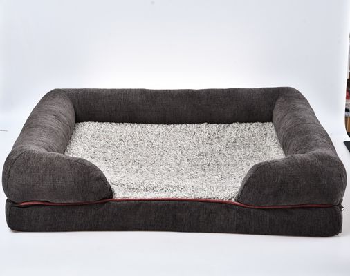 Lapisan Tahan Air Sofa Sofa Tempat Tidur Anjing Ortopedi Mewah Besar Dengan Penutup Yang Dapat Dilepas Dapat Dicuci