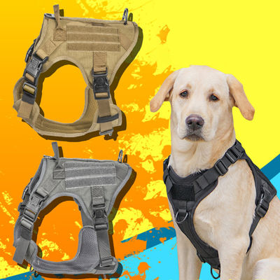Rompi Militer Taktis Harness Anjing Dengan Gesper Taktis ODM Molle Safety untuk Layanan &amp; Pelatihan Rompi Anjing Militer