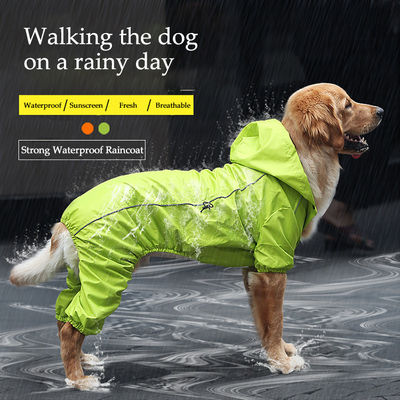 Musim Dingin Hangat Bernapas Reflektif Kuning Anjing Jas Hujan S-XXL Anjing Jas Hujan