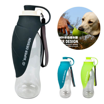 Anjing Luar Botol Air Portabel Anjing Peliharaan Perjalanan Dispenser Air Feeder Wadah dengan Silikon Lipat Cangkir Minum