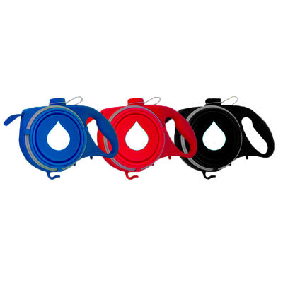 Nylon Pet Leash Dogs Travel Botol Air Dengan Dispenser Kantong Sampah