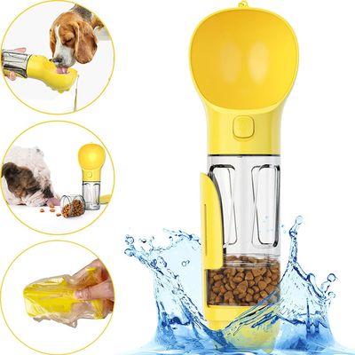 300ml Botol Air Anjing 2 In 1 yang Dapat Dilepas dengan Wadah Makanan &amp; Sekop Kotoran