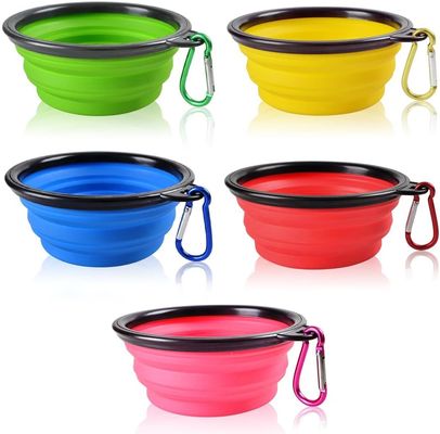 TPE Foldable Travel Dog Collapsible Bowl Dapat Diperluas Untuk Pet Cat