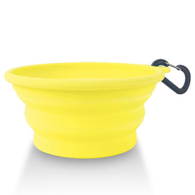 Travel 100% Pure Silicone Dog Bowl Lipat Untuk Perjalanan Mendaki Kandang &amp; Mangkuk Makan Anjing Berkemah