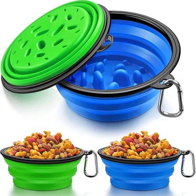 BPA Free Slow Feeding Dilipat Air Dish Untuk Anjing Bepergian 350ml