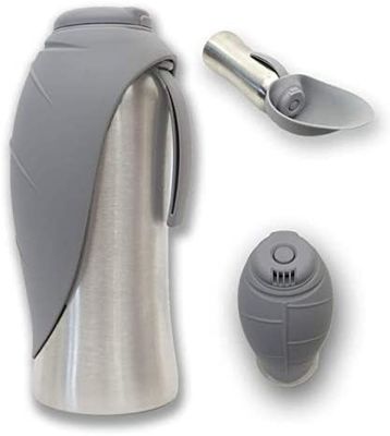 Stainless Travel Pets Dog Botol Air Panas Dengan Silicone Flip Up Bowl 42oz / 1200mL