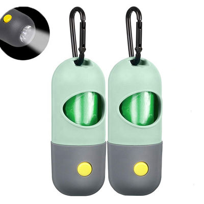 Pill Shape LED Senter Pet Poop Dog Waste Bag Holder Dispenser