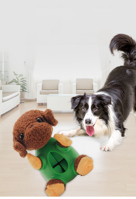 Ramah Lingkungan Squeaky Soft Chew Dog Treat Dispenser Mainan Mewah Hewan Peliharaan Kustom