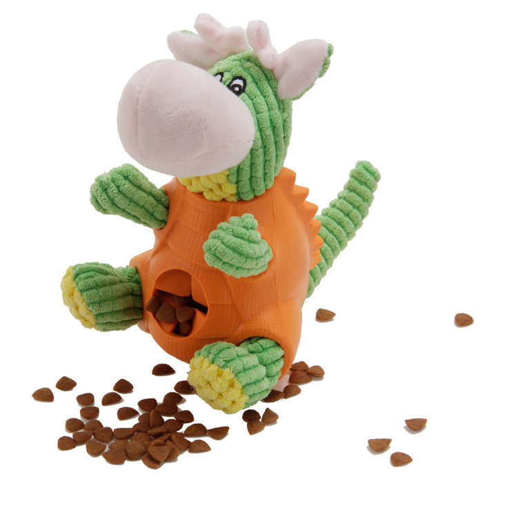 Ramah Lingkungan Squeaky Soft Chew Dog Treat Dispenser Mainan Mewah Hewan Peliharaan Kustom
