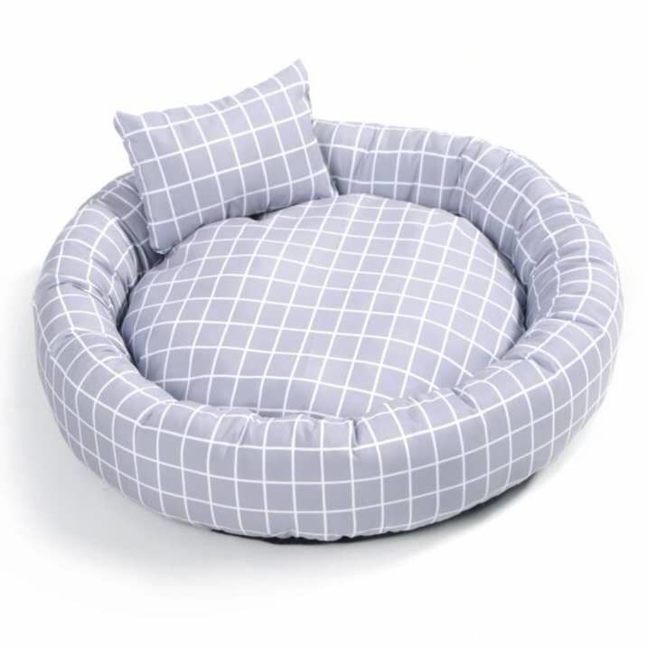Grosir Putaran Lembut Hangat Tempat Tidur Hewan Peliharaan dengan Bantal Donat Cuddler Kucing Anjing Tempat Tidur Tempat Tidur Hewan Peliharaan Mewah dengan Non Slip Bawah