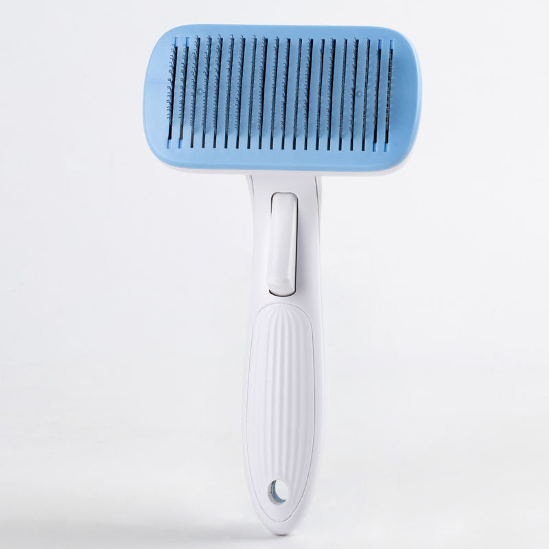 Au-To Pet Hair Remover Slicker Pet Shedding Brush Comb Untuk Anjing Kucing Sertifikasi BSCI