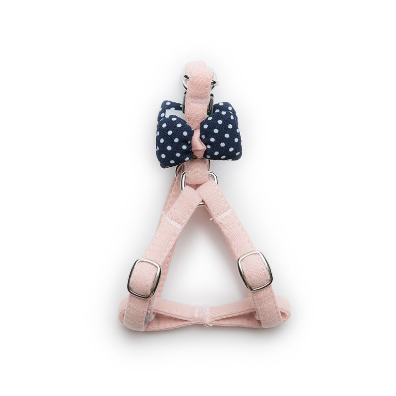 Perlengkapan Hewan Peliharaan Cute Dots Cat Harness Dasi Kupu-kupu Adjustable Pet Dada Tali Belakang Traksi Kapas Kucing Anjing Harness Leash Set