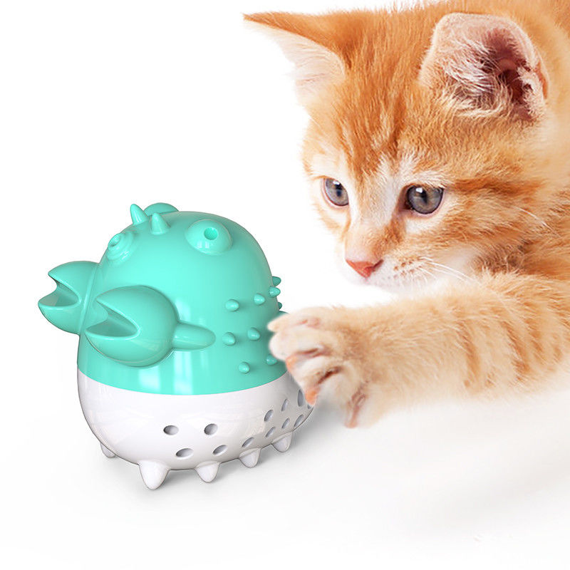 Crayfish Cat Grooming Alat Sikat Gigi Bola Kunyah Catnip Membersihkan Dan Merawat Gigi Mainan Dengan Suara