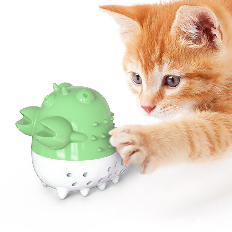 Crayfish Cat Grooming Alat Sikat Gigi Bola Kunyah Catnip Membersihkan Dan Merawat Gigi Mainan Dengan Suara