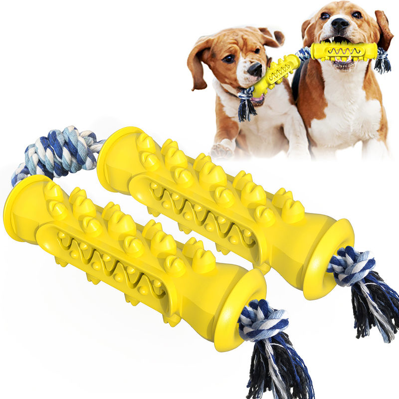 SEDEX Double Serrate Safe Chew Toys Untuk Anak Anjing Sikat Gigi Anjing Dengan Tali