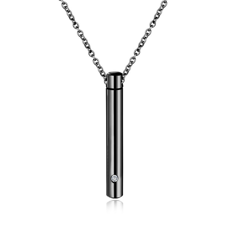 Pet Ashes Pill Kenang-kenangan Liontin Pet Grooming Alat Stainless Steel Guci Kremasi Kalung 50cm
