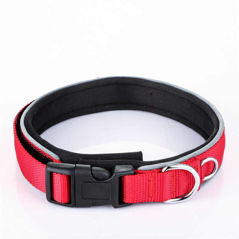 Adjustable Tali Anjing Kerah Rantai Laser Anjing Nilon Memimpin Hewan Peliharaan Garis Reflektif Cozy Collar Para Perro