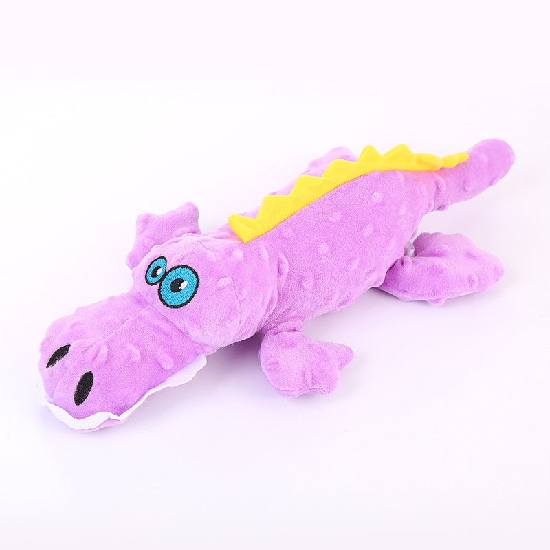 Realistis Kartun Buaya Plush Dog Pet Toys Fabric Squeaky Cute