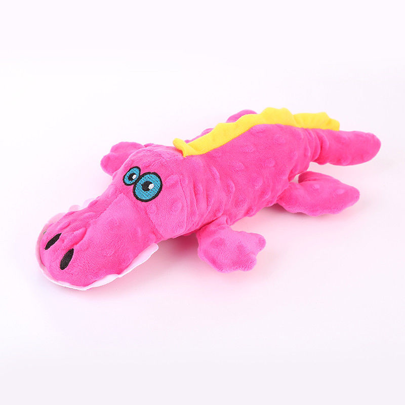 Realistis Kartun Buaya Plush Dog Pet Toys Fabric Squeaky Cute