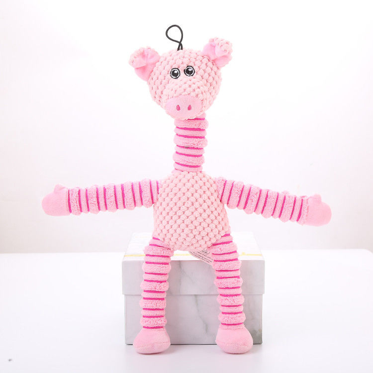 Kapas Mewah Squeaky Anjing Mainan Interaktif Anjing Mengunyah Mainan Boneka Anak Anjing Mengunyah Mainan untuk Membersihkan Gigi, Kecil, Tengah, Besar