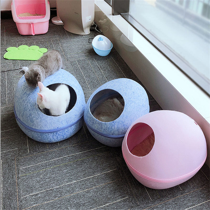 Ramah lingkungan Bernapas Lucu Dilepas Telur Bentuk Anjing Kucing Gua Tempat Tidur untuk Persediaan Hewan Peliharaan