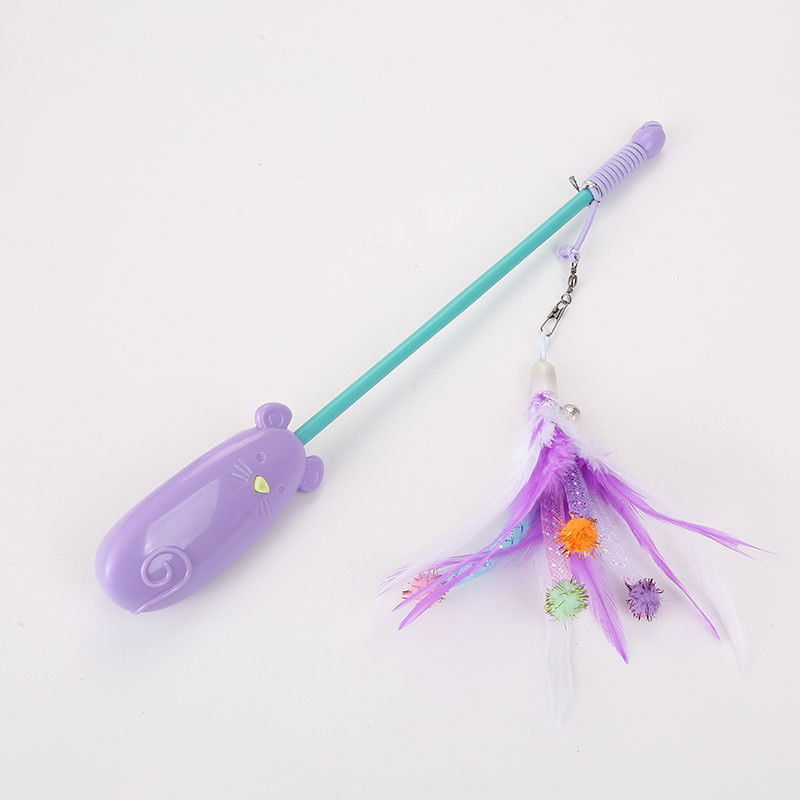 Feather Lucu Teleskopik Mainan Kucing Plastik 42g Cat Laser Teaser