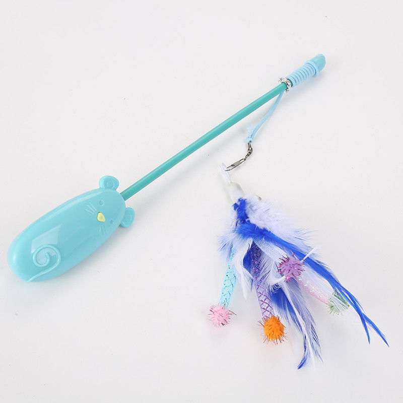 Feather Lucu Teleskopik Mainan Kucing Plastik 42g Cat Laser Teaser