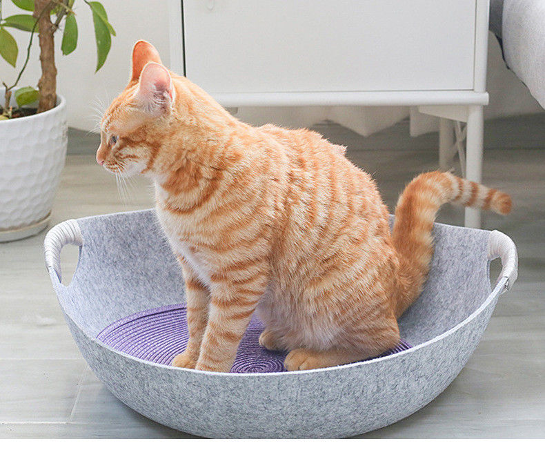 merasa sarang kucing dengan untuk keamanan 100% hewan peliharaan sarang bulat tempat tidur anjing kucing sarang tempat tidur kucing