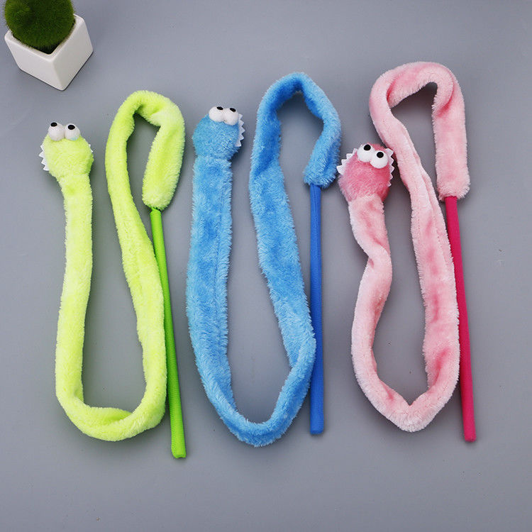 Penggoda Mainan Kucing Lucu Tahan Lama Bentuk Ular Kitten Plush Wand 31g