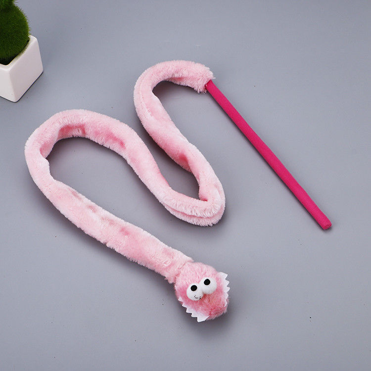 Penggoda Mainan Kucing Lucu Tahan Lama Bentuk Ular Kitten Plush Wand 31g