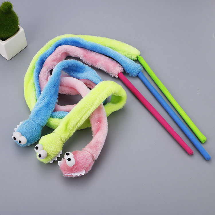 Penggoda Mainan Kucing Lucu Tahan Lama Bentuk Ular Kitten Plush Wand 31g