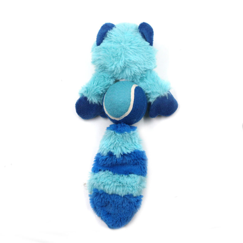 Squeaky Plush Anjing Mainan Fox Raccoon Gigitan Tahan Tahan Lama Anjing Interaktif Molar Mainan