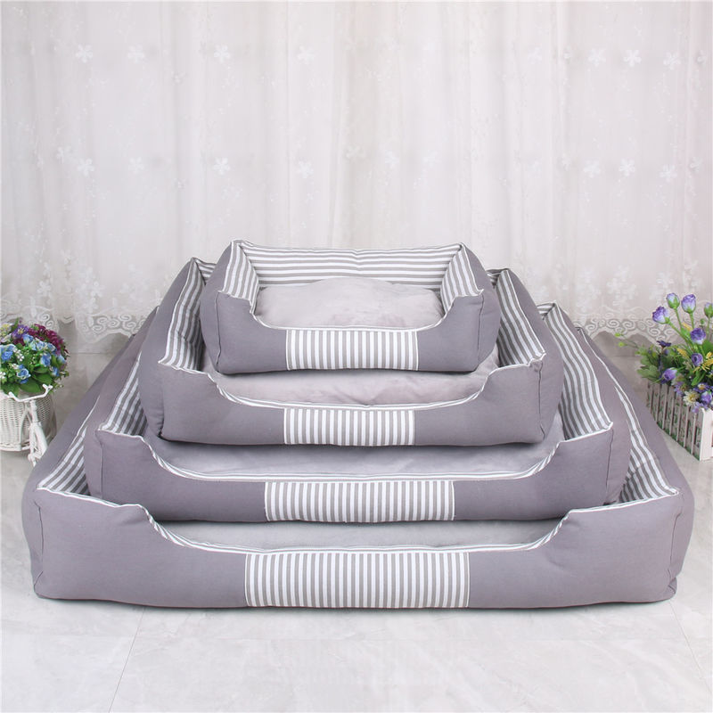 1800g PP Cotton Filling Tempat Tidur Hewan Peliharaan Nyaman Tahan Air Bawah Kanvas Tempat Tidur Hewan Peliharaan