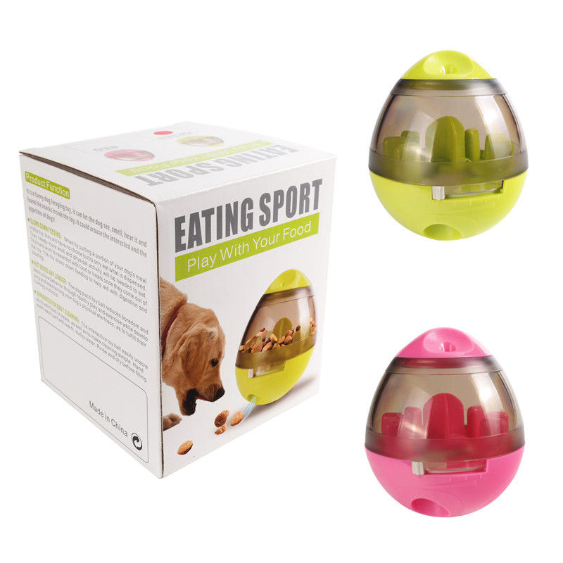 Mainan Hewan Peliharaan Anjing Interaktif Tumbler Otomatis Kebocoran Makanan Dispensing Ball