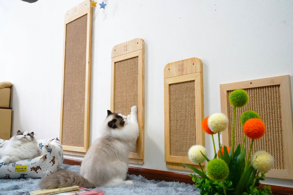 Tahan Lama Sisal Wall Mounted Cat Scratcher Post Place Lantai 40*30cm 30*76cm 40*120cm