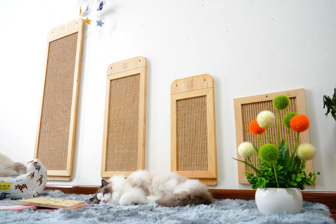 Tahan Lama Sisal Wall Mounted Cat Scratcher Post Place Lantai 40*30cm 30*76cm 40*120cm