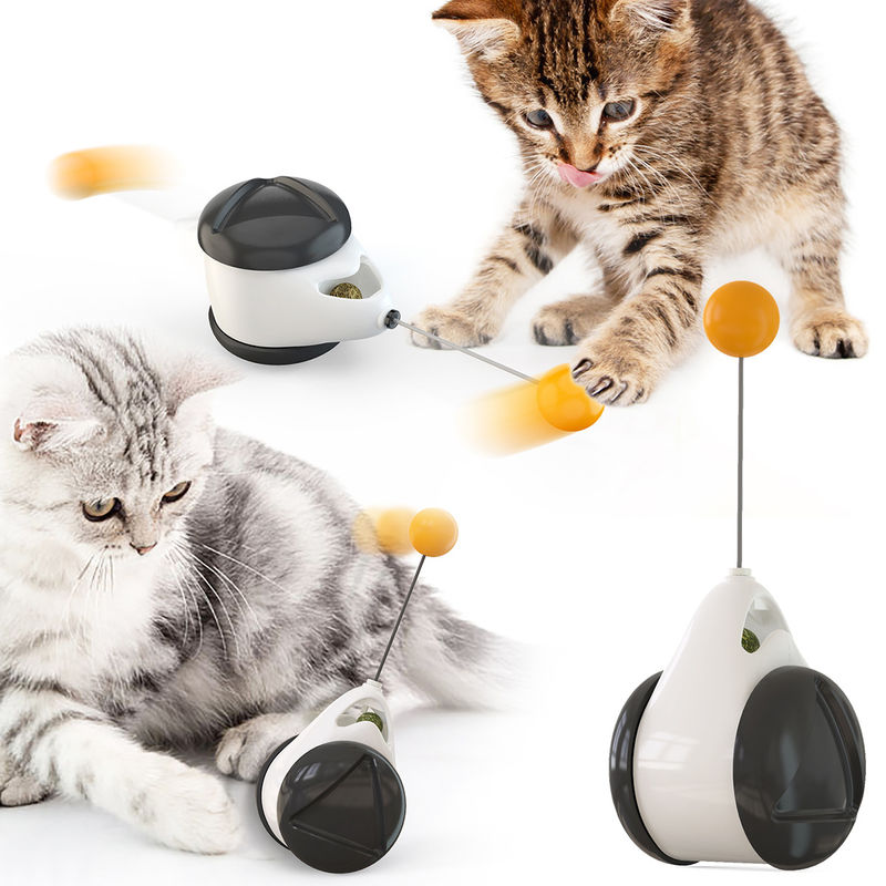 Mainan Hewan Peliharaan Kucing Dalam Ruangan Dengan Catnip Tumbler Balance Interactive Kitten Cat Training Wheel
