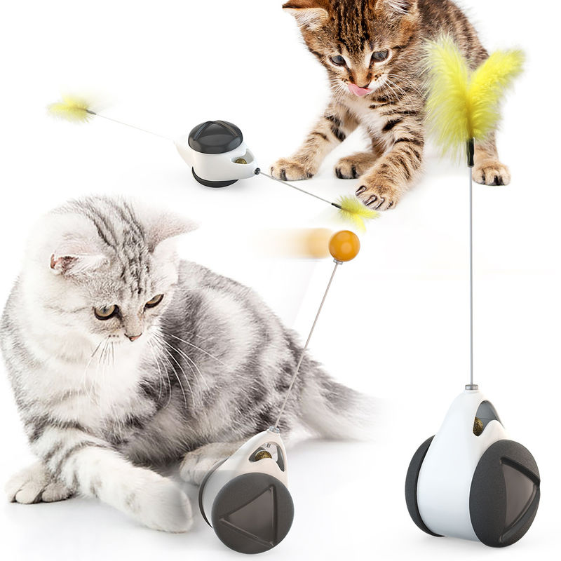 ABS Cat Balance Mainan Hadiah Berputar Kitty Catnip Interactive Pet Ball