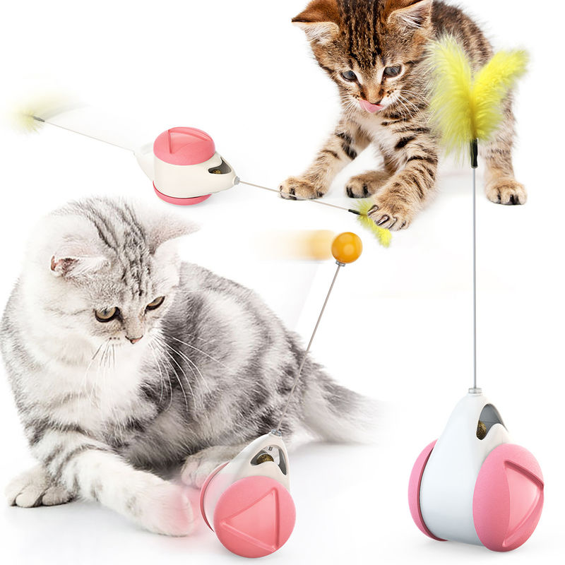 ABS Cat Balance Mainan Hadiah Berputar Kitty Catnip Interactive Pet Ball
