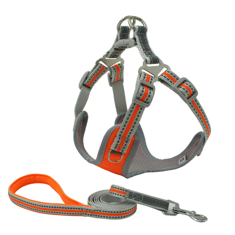 Oxford Cloth Light Mencerminkan Pet Collar Leash Harness Set Keamanan Nyaman
